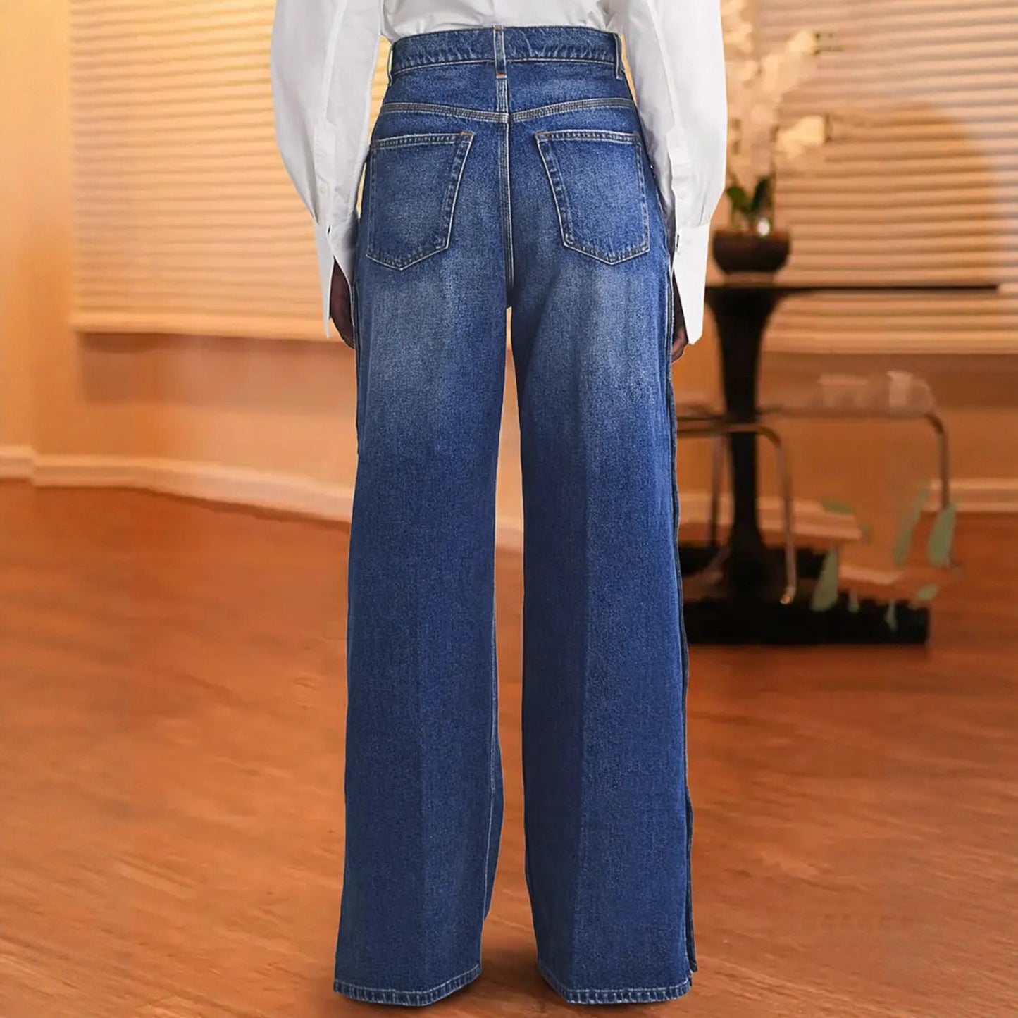 Women’s Heart Rivet Denim Pants