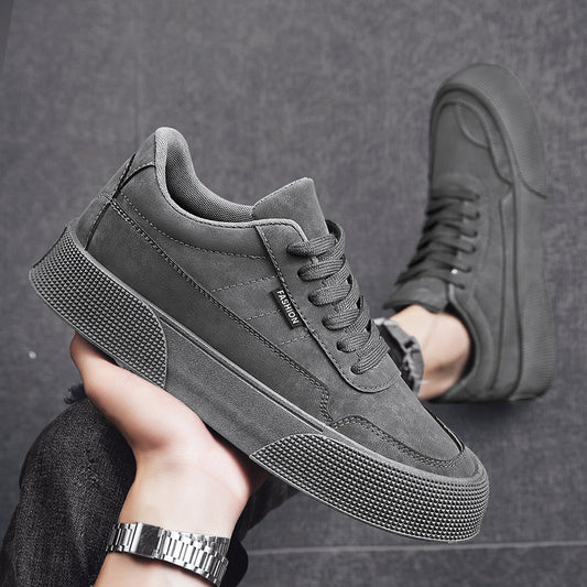 Breathable Thick-Soled Lace-Up Sneakers for Men