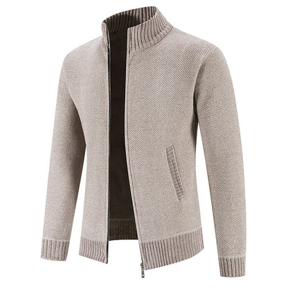 Velvet Zipper Cardigan Jacket