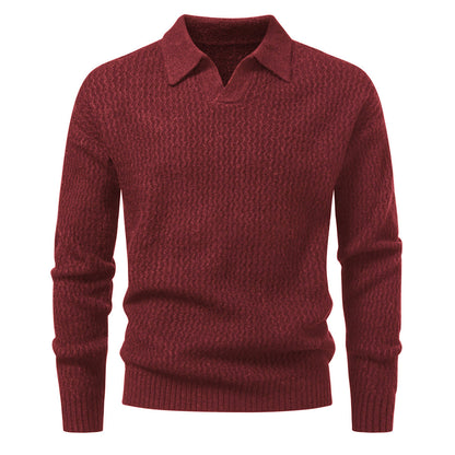 Solid Color Turtleneck Cable Knit Sweatshirts
