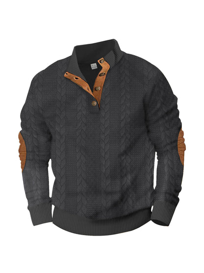 Jacquard Buckle Embroidered Sweater