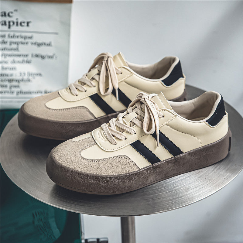 PU Leather Flat Sneakers for Men