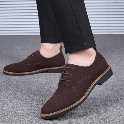 Plus Schuhe Herren Wildlederschuhe Uni Farbe