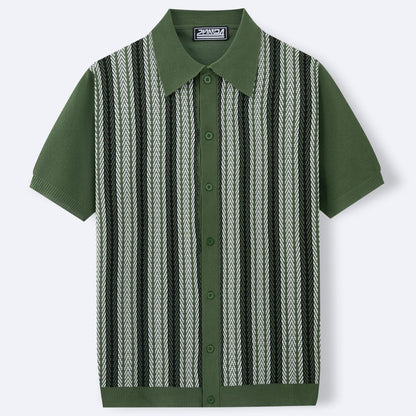 Men’s Striped Jacquard Sweater T-shirt