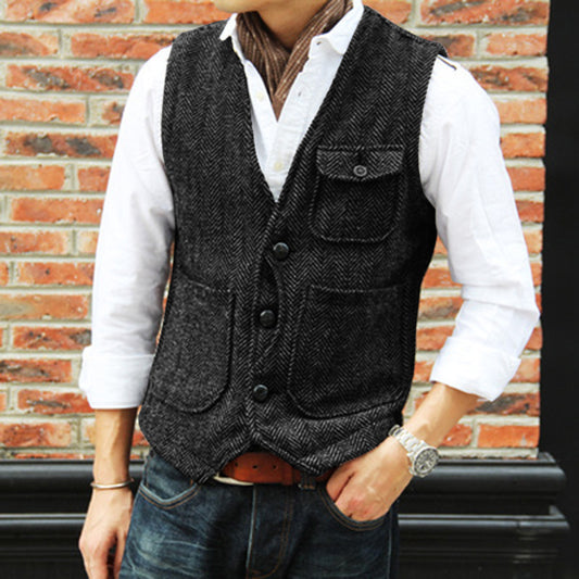 Herringbone Men’s Suit Vest