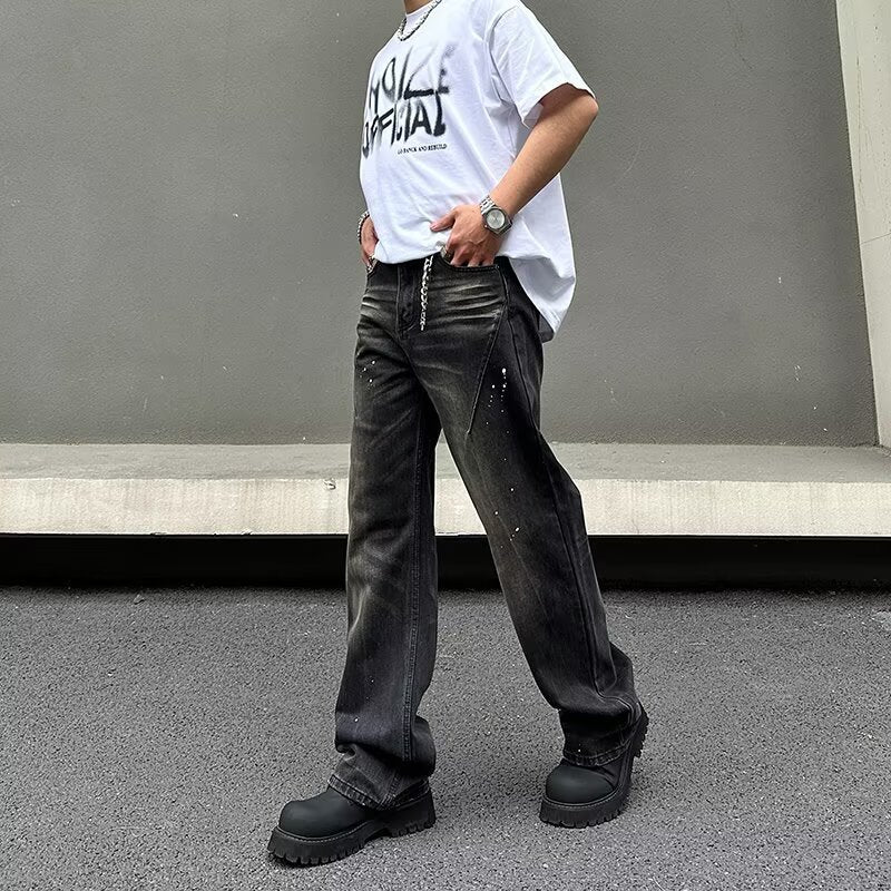 Retro High Street Wide Leg Jeans