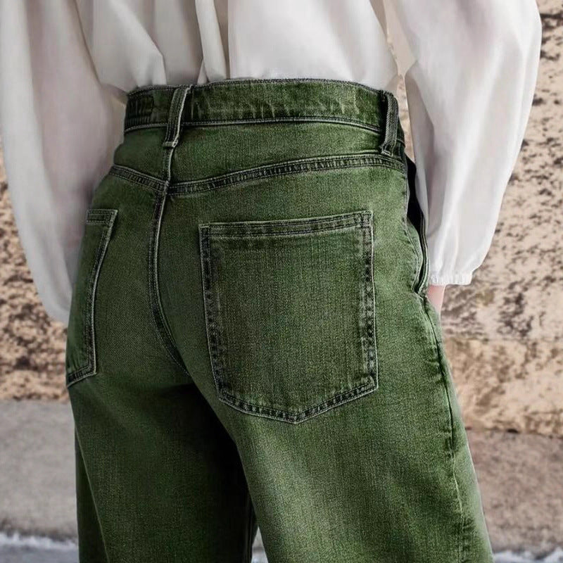 Stylish Relaxed Fit Wide Leg Casual Jeans