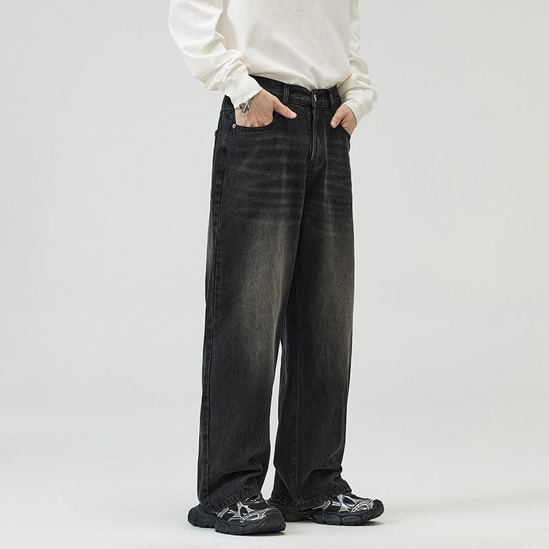 Washed-out Vintage Wide-leg Pants