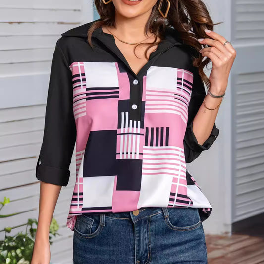 Women’s Printed ¾ Sleeve Blouse