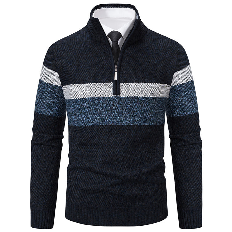 Stand-collar Warm Knitted Sweatshirt