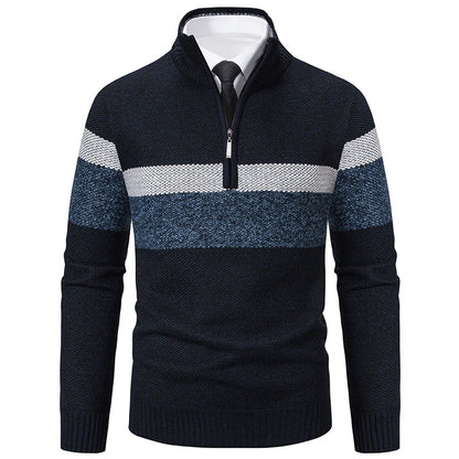 Stand-collar Warm Knitted Sweatshirt