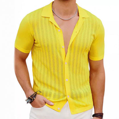 Summer Hollow Short-Sleeve Shirt