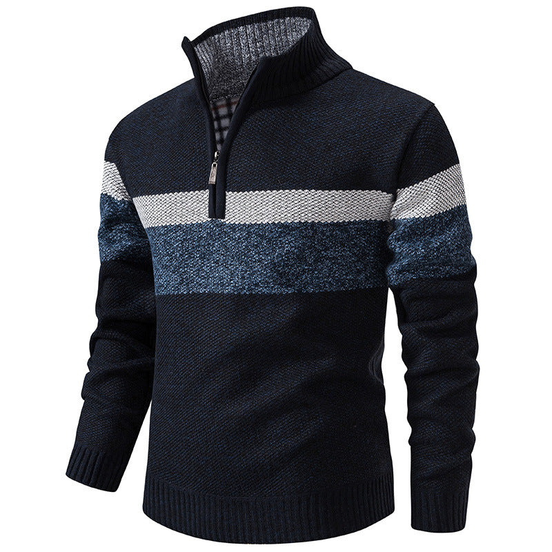 Stand-collar Warm Knitted Sweatshirt