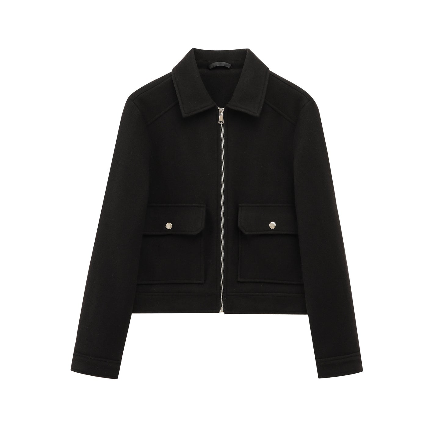 Women's Zipper Ornament Soft Jacket Coat