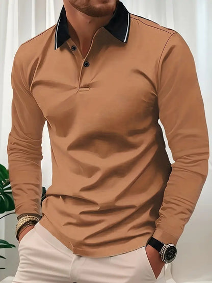 Men’s Autumn Lapel Golf Top