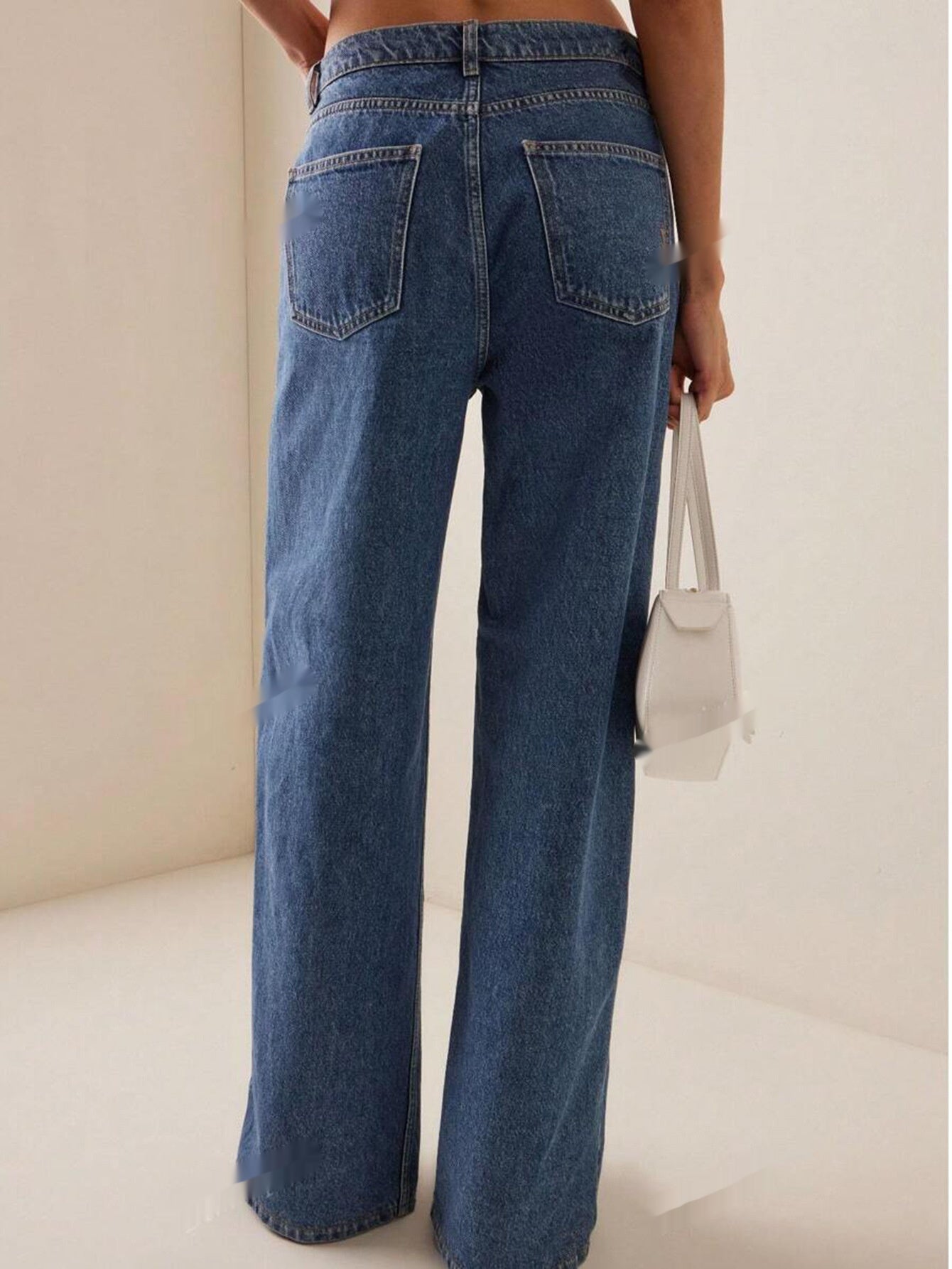 Fashionable Button Front Slit Straight Jeans