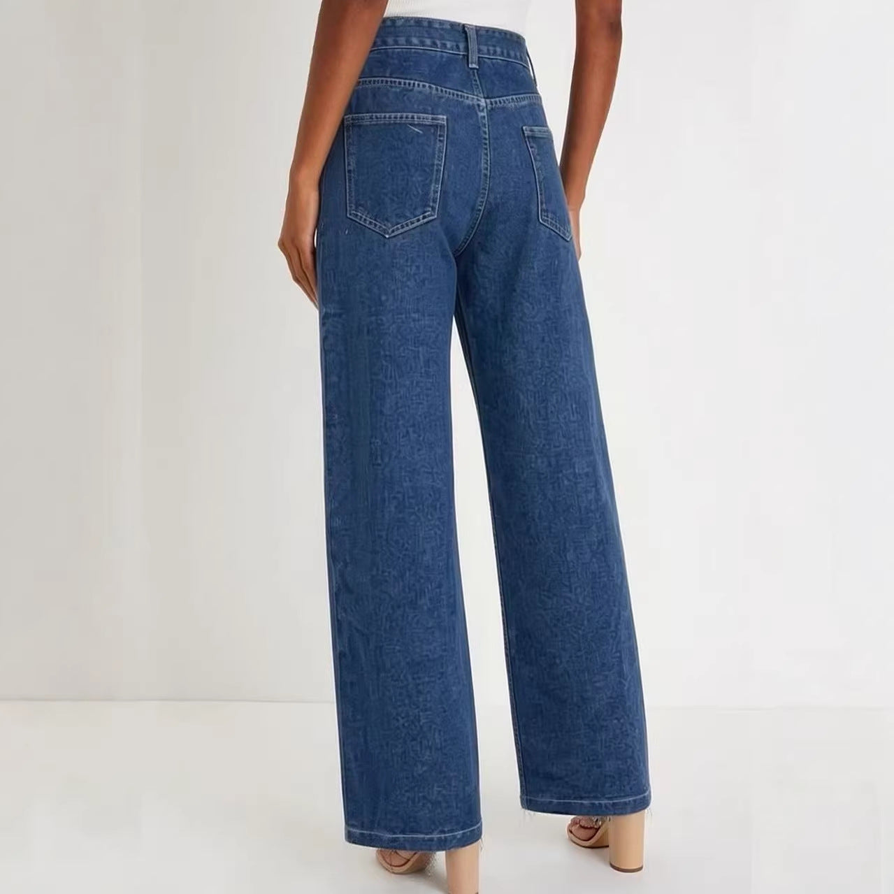 Fashionable Retro Flared Wide Leg Denim Jeans