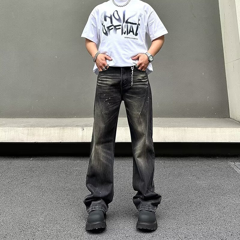 Retro High Street Wide Leg Jeans