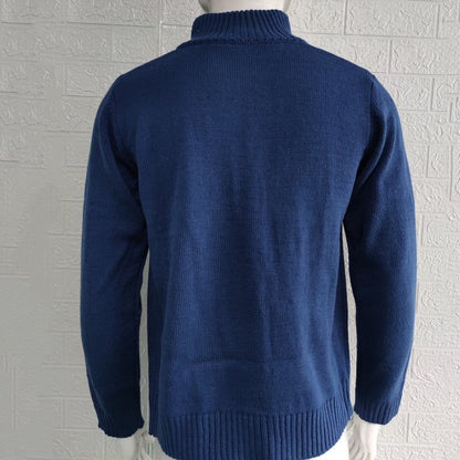 Men’s Stand Collar Knit Button Cardigan