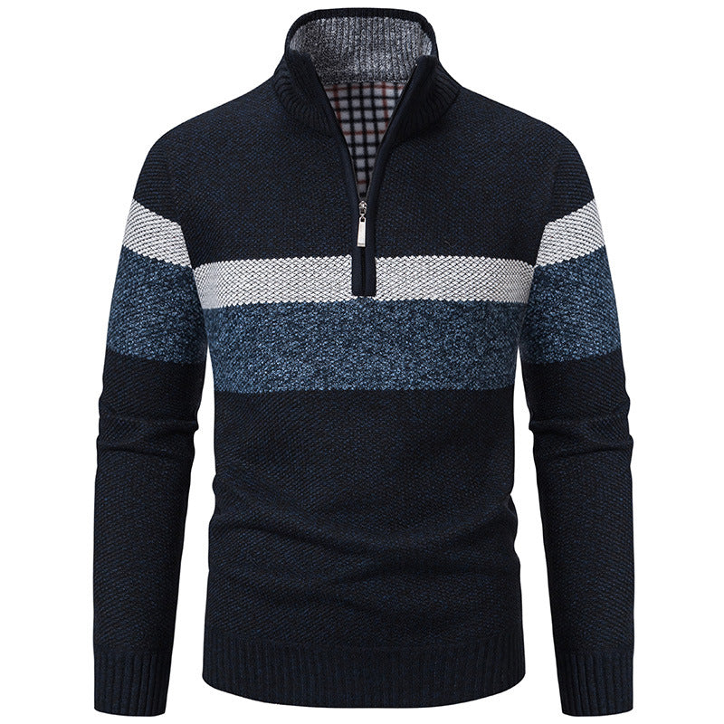 Stand-collar Warm Knitted Sweatshirt