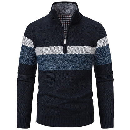 Stand-collar Warm Knitted Sweatshirt