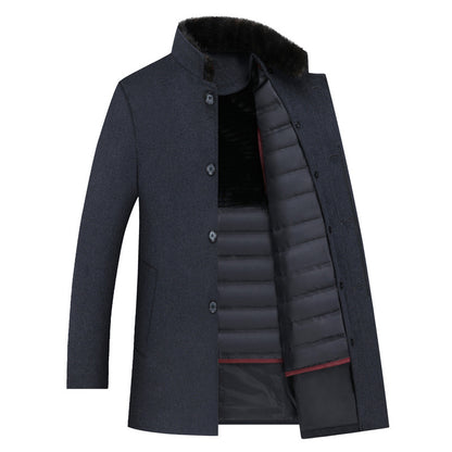 Winter Down Liner Fur Collar Windbreaker Jacket