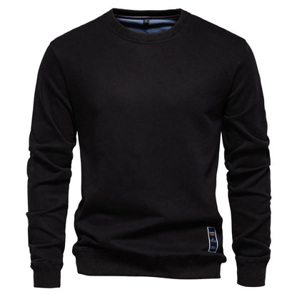 Loose Solid Color Crew Neck Sweater