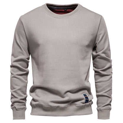 Loose Solid Color Crew Neck Sweater