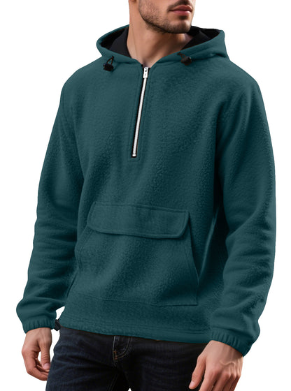 Half-Zip Padded Fleece Hoodie