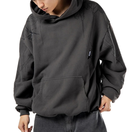 Spider Web Hooded Pullover