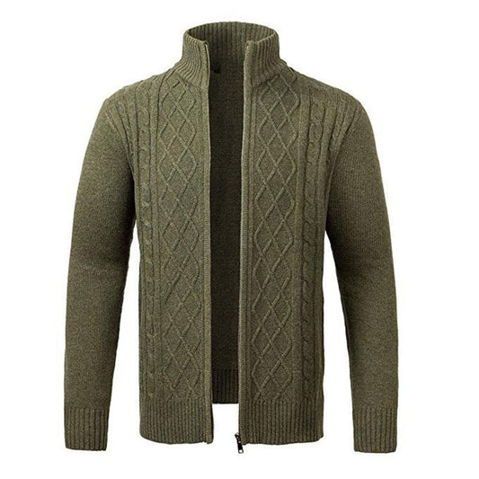 Zip Turtleneck Cardigan Top
