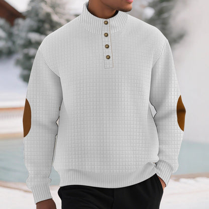 Plaid Stand-Collar Sweater