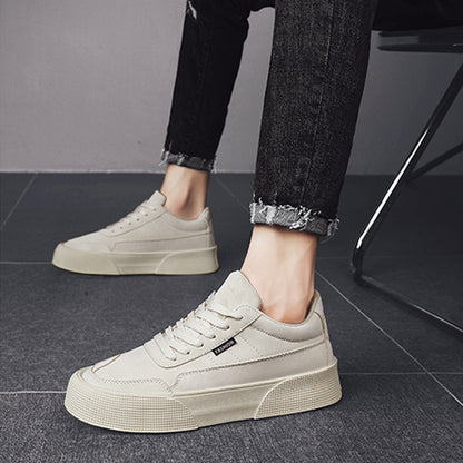 Breathable Thick-Soled Lace-Up Sneakers for Men