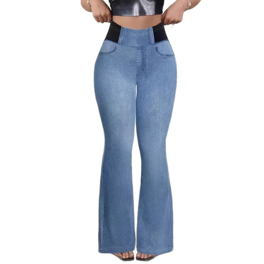 Elastic Waist Slim-Fit Pants