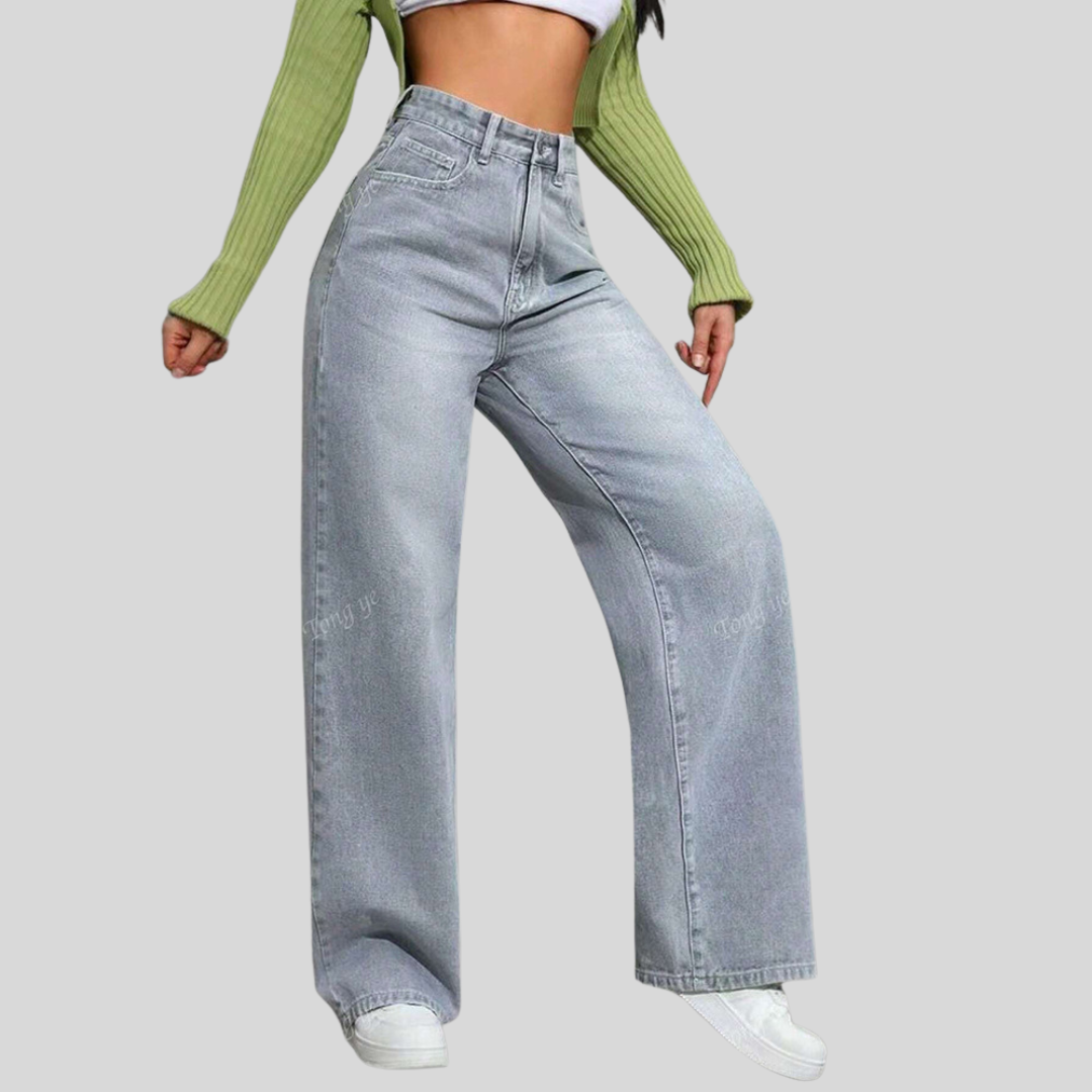 Straight Leg Slimming Wide-Leg Floor-Length Pants
