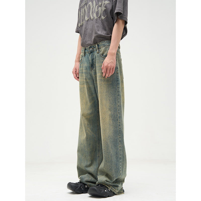 All-match American Retro Wide-leg Jeans