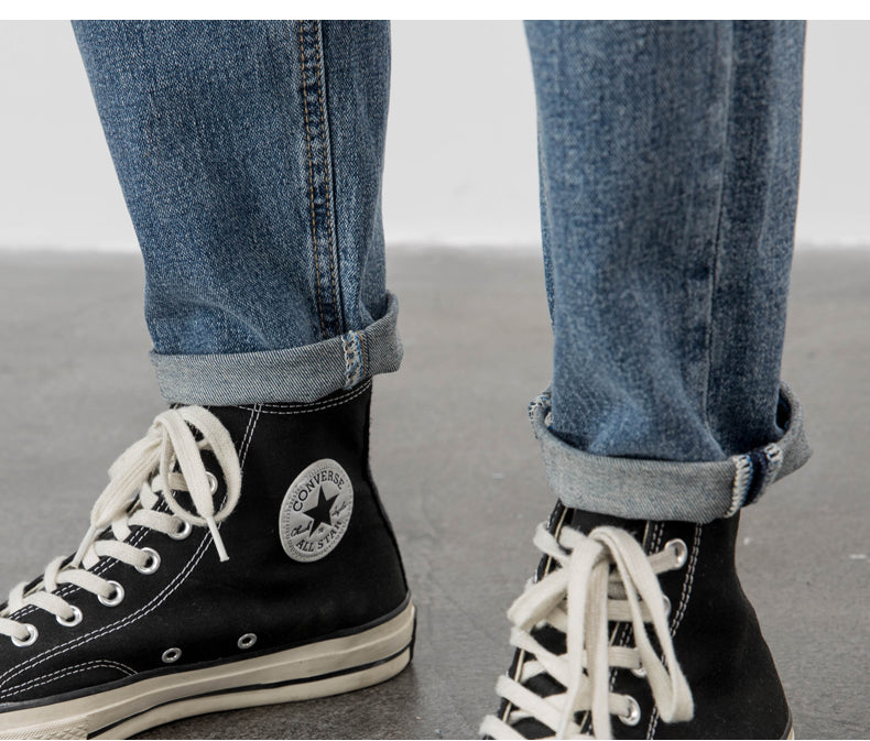 Ripped Leisure Tapered Slim Fit Jeans