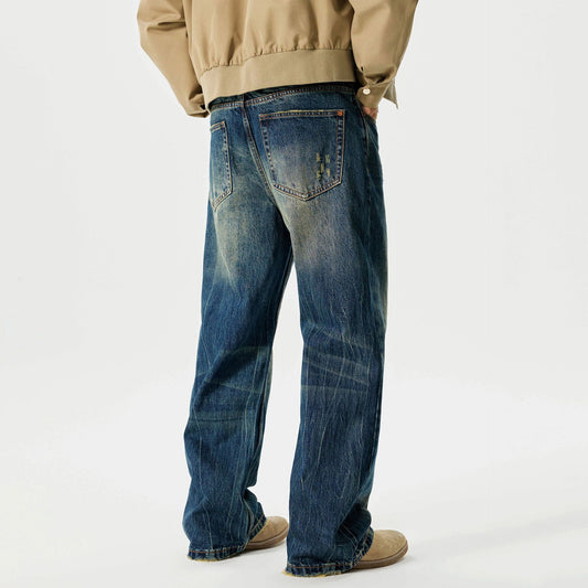 Micro-Flared Water-Scrape Jeans