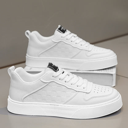Plaid Lace-Up Sneakers for Men