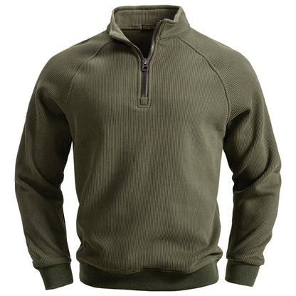 Half-Zip Fleece Stand Sweater