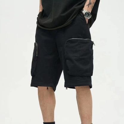Loose Straight Large-Pocket Pants
