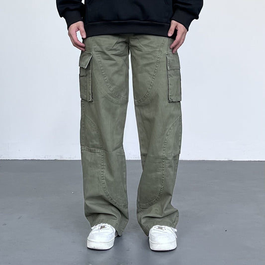 Washed Loose Straight-Leg Cargo