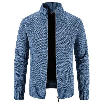 Velvet Zipper Cardigan Jacket