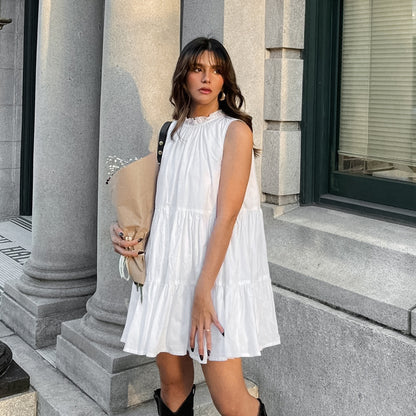 Round Neck Sexy Bow Tie Elegant Loose Temperament Dress