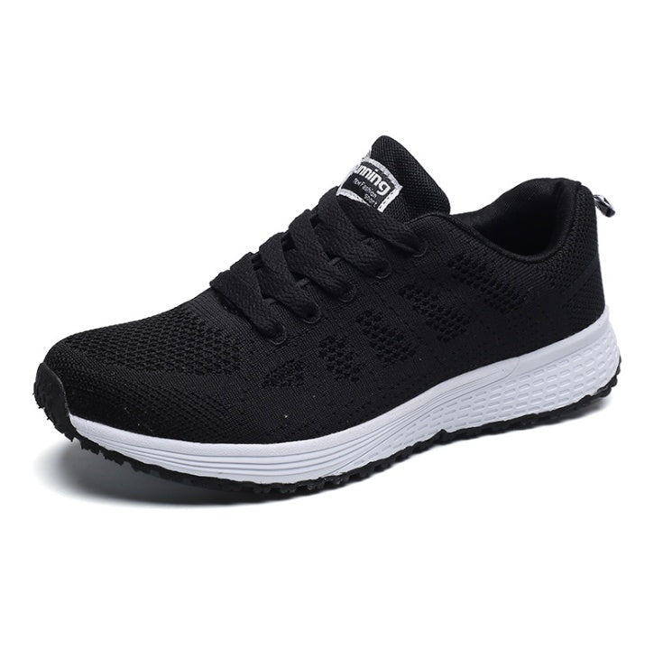 Damen Freizeitschuhe, modische atmungsaktive Laufschuhe aus Mesh, flache Schuhe, weiße Damen-Sneaker, Damen-Tennisschuhe, Damenschuhe.