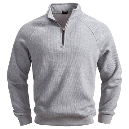 Half-Zip Fleece Stand Sweater