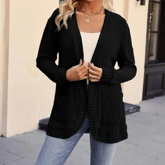 Directional Pattern Long Cardigan For Women