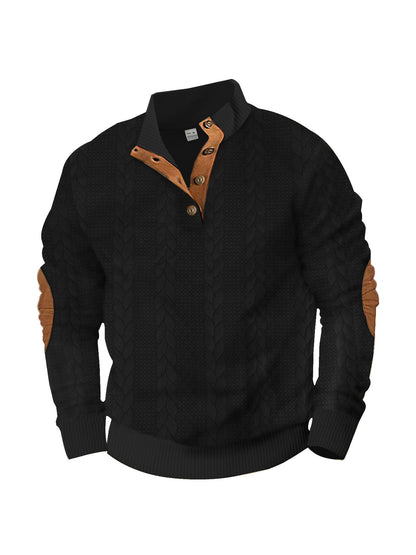 Jacquard Buckle Embroidered Sweater