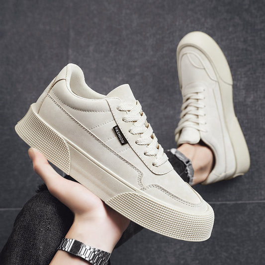 Breathable Thick-Soled Lace-Up Sneakers for Men