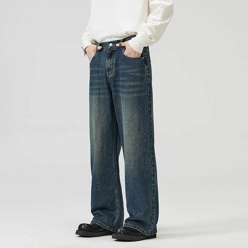 Washed-out Vintage Wide-leg Pants